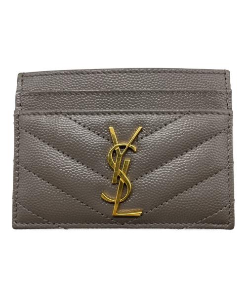 Yves Saint Laurent（イヴサンローラン）Yves Saint Laurent (イヴサンローラン) カードケース グレーの古着・服飾アイテム