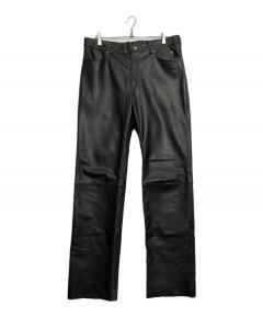 ハーレーダビッドソン　Mサイズ　スタッズ付き黒レザーパンツ 中古・古着通販】HARLEY-DAVIDSON (ハーレーダビッドソン) レザー
