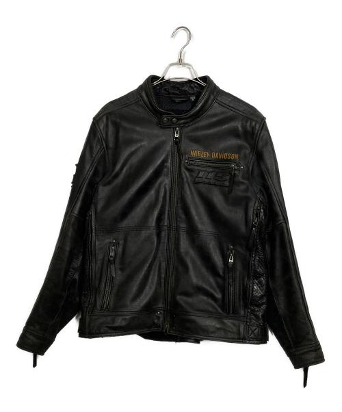 HARLEY-DAVIDSON（ハーレーダビッドソン）HARLEY-DAVIDSON (ハーレーダビッドソン) レザージャケット ブラック サイズ:XLの古着・服飾アイテム