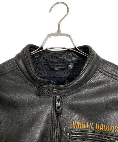 HARLEY-DAVIDSON（ハーレーダビッドソン）HARLEY-DAVIDSON (ハーレーダビッドソン) レザージャケット ブラック サイズ:XLの古着・服飾アイテム