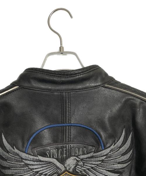 HARLEY-DAVIDSON（ハーレーダビッドソン）HARLEY-DAVIDSON (ハーレーダビッドソン) レザージャケット ブラック サイズ:XLの古着・服飾アイテム