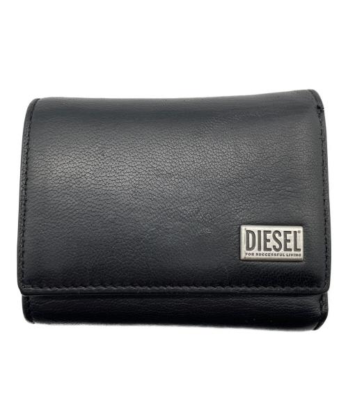 DIESEL（ディーゼル）DIESEL (ディーゼル) 3つ折り財布 ブラックの古着・服飾アイテム