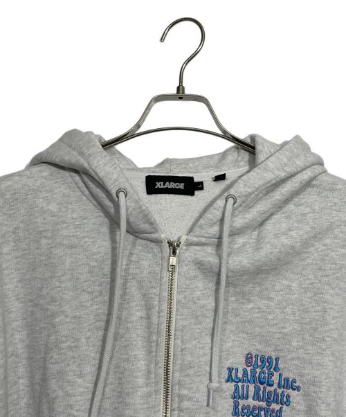 X-LARGE（エクストララージ）X-LARGE (エクストララージ) ジップパーカー グレー サイズ:Lの古着・服飾アイテム