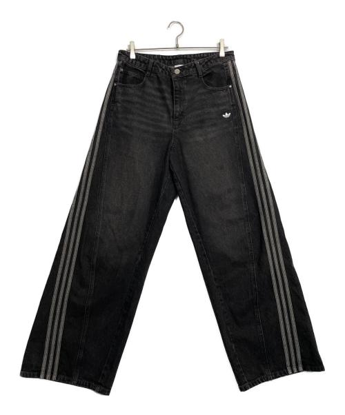 adidas（アディダス）adidas (アディダス) ルーズデニムパンツ ブラック サイズ:81㎝(32)の古着・服飾アイテム