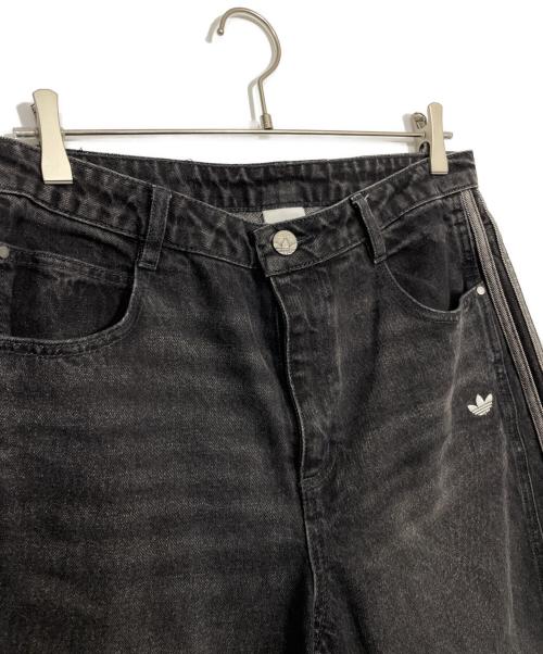 adidas（アディダス）adidas (アディダス) ルーズデニムパンツ ブラック サイズ:81㎝(32)の古着・服飾アイテム