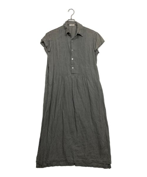 plantation（プランテーション）plantation (プランテーション) 半袖ワンピース グレー サイズ:Mの古着・服飾アイテム