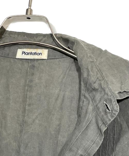 plantation（プランテーション）plantation (プランテーション) 半袖ワンピース グレー サイズ:Mの古着・服飾アイテム