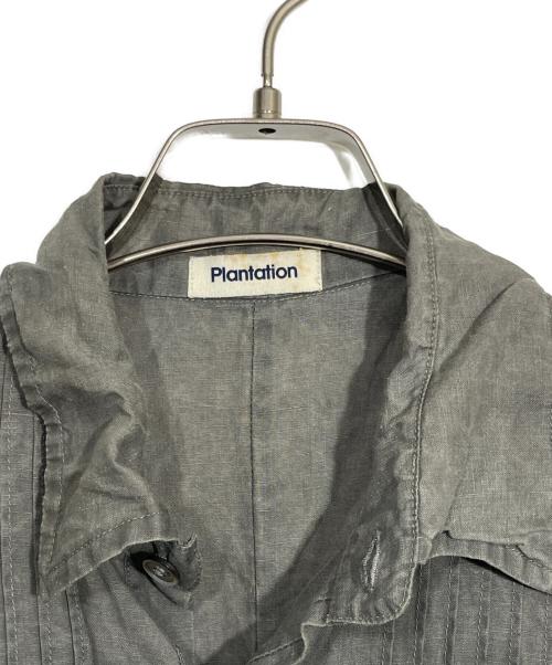 plantation（プランテーション）plantation (プランテーション) 半袖ワンピース グレー サイズ:Mの古着・服飾アイテム