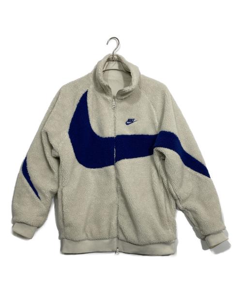 NIKE（ナイキ）NIKE (ナイキ) リバーシブルフリースジャケット ホワイト×ぶる サイズ:Mの古着・服飾アイテム