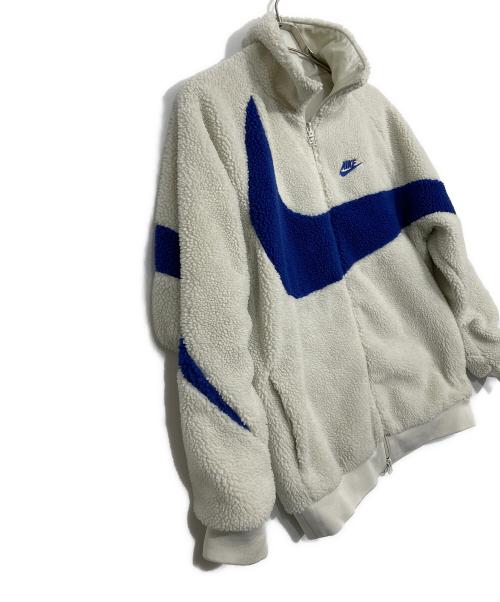 NIKE（ナイキ）NIKE (ナイキ) リバーシブルフリースジャケット ホワイト×ぶる サイズ:Mの古着・服飾アイテム