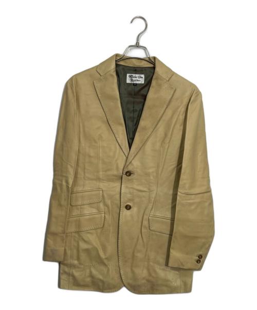 RED MOON（レッドムーン）RED MOON (レッドムーン) レザーテーラードジャケット ベージュ サイズ:40の古着・服飾アイテム