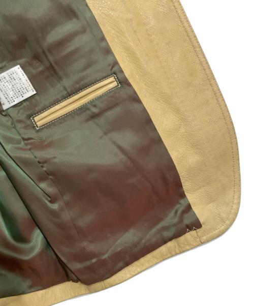 RED MOON（レッドムーン）RED MOON (レッドムーン) レザーテーラードジャケット ベージュ サイズ:40の古着・服飾アイテム