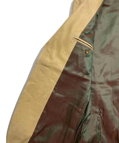 RED MOON（レッドムーン）RED MOON (レッドムーン) レザーテーラードジャケット ベージュ サイズ:40の古着・服飾アイテム
