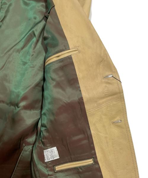 RED MOON（レッドムーン）RED MOON (レッドムーン) レザーテーラードジャケット ベージュ サイズ:40の古着・服飾アイテム
