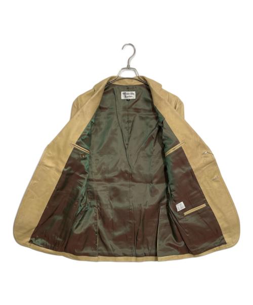 RED MOON（レッドムーン）RED MOON (レッドムーン) レザーテーラードジャケット ベージュ サイズ:40の古着・服飾アイテム