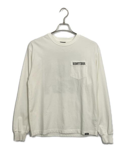 Schott（ショット）Schott (ショット) 長袖Tシャツ ホワイト サイズ:Mの古着・服飾アイテム