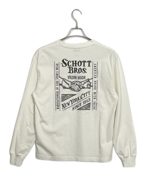 Schott（ショット）Schott (ショット) 長袖Tシャツ ホワイト サイズ:Mの古着・服飾アイテム