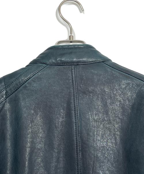 DAYTONA（デイトナ）DAYTONA (デイトナ) レザーライダースジャケット ブルー サイズ:Lの古着・服飾アイテム