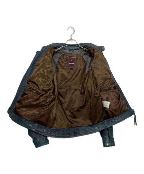 DAYTONA（デイトナ）DAYTONA (デイトナ) レザーライダースジャケット ブルー サイズ:Lの古着・服飾アイテム