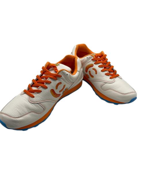 Sangacio（サンガッチョ）Sangacio (サンガッチョ) スニーカー ホワイト×オレンジ サイズ:US10.5の古着・服飾アイテム