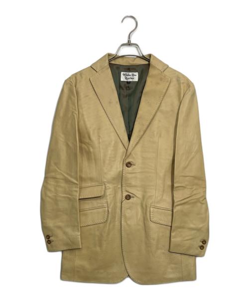 RED MOON（レッドムーン）RED MOON (レッドムーン) レザーテーラードジャケット ベージュ サイズ:38の古着・服飾アイテム