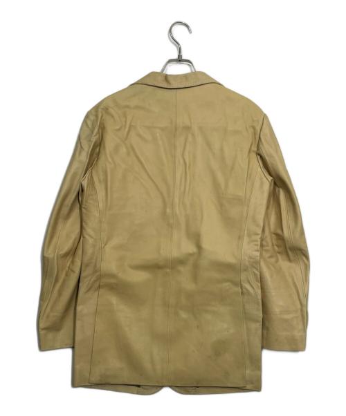 RED MOON（レッドムーン）RED MOON (レッドムーン) レザーテーラードジャケット ベージュ サイズ:38の古着・服飾アイテム