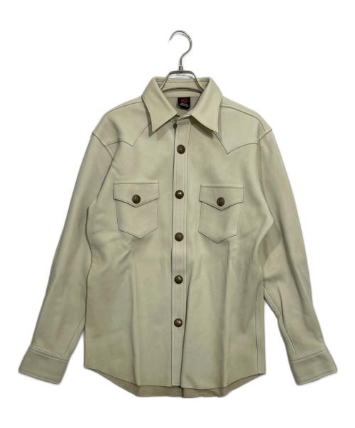 RED MOON（レッドムーン）RED MOON (レッドムーン) レザーシャツジャケット ホワイト サイズ:Mの古着・服飾アイテム