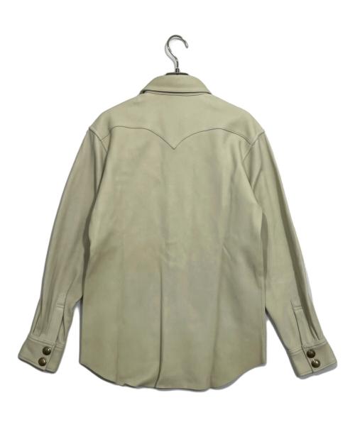 RED MOON（レッドムーン）RED MOON (レッドムーン) レザーシャツジャケット ホワイト サイズ:Mの古着・服飾アイテム