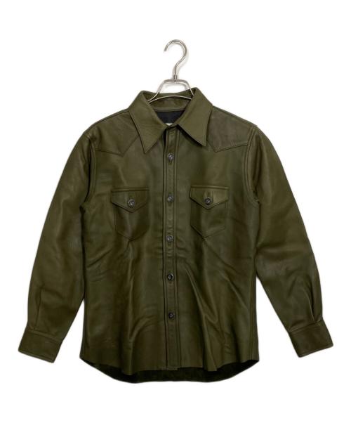 RED MOON（レッドムーン）RED MOON (レッドムーン) レザージャケット オリーブ サイズ:38の古着・服飾アイテム