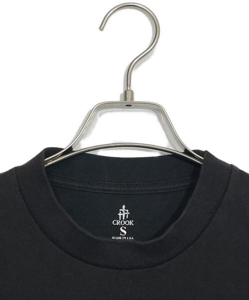 CROOK（クローク）CROOK (クローク) Tシャツ ブラック サイズ:Sの古着・服飾アイテム