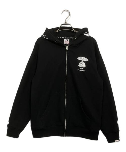Aape BY A BATHING APE（エーエイプ バイ アベイシングエイプ）Aape BY A BATHING APE (エーエイプ バイ アベイシングエイプ) ジップパーカー ブラック サイズ:Mの古着・服飾アイテム