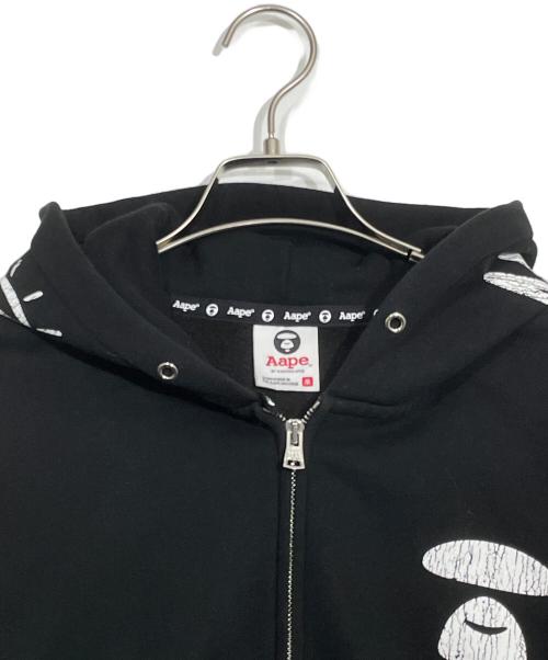Aape BY A BATHING APE（エーエイプ バイ アベイシングエイプ）Aape BY A BATHING APE (エーエイプ バイ アベイシングエイプ) ジップパーカー ブラック サイズ:Mの古着・服飾アイテム