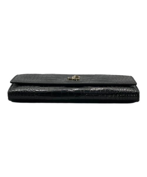 JIMMY CHOO（ジミーチュウ）JIMMY CHOO (ジミーチュウ) 長財布 ブラックの古着・服飾アイテム