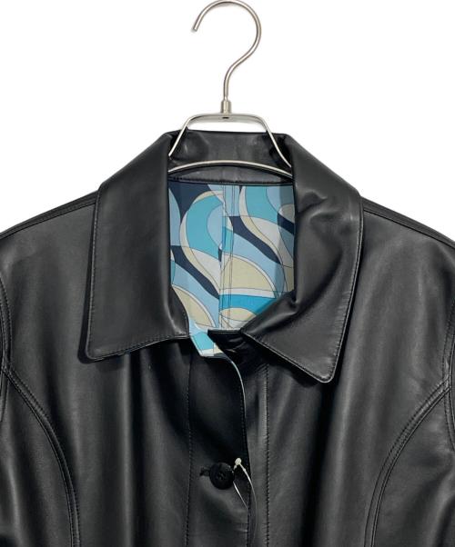 BOURGES（ブルージュ）BOURGES (ブルージュ) レザージャケット ブラック サイズ:Mの古着・服飾アイテム