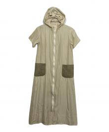 Y's（ワイズ）の古着「ロングジップナイロンパーカー」｜ベージュ