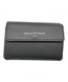 BALENCIAGA（バレンシアガ）の古着「3つ折り財布」｜グレー×グリーン