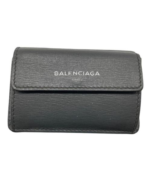 BALENCIAGA（バレンシアガ）BALENCIAGA (バレンシアガ) 3つ折り財布 グレー×グリーンの古着・服飾アイテム