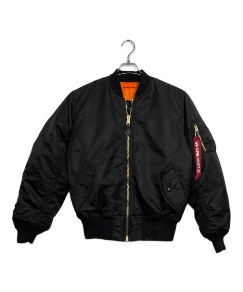 ALPHA INDUSTRIES（アルファインダストリーズ）ALPHA INDUSTRIES (アルファインダストリーズ) MA-1ジャケット ブラック サイズ:Mの古着・服飾アイテム