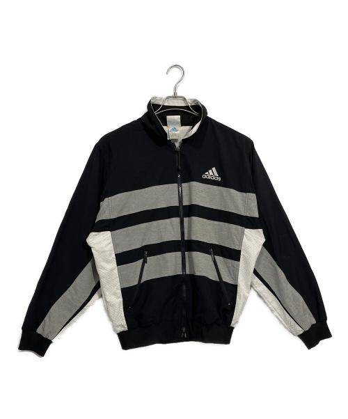 adidas（アディダス）adidas (アディダス) ヴィンテージトラックジャケット ブラック×グレー サイズ:Mの古着・服飾アイテム