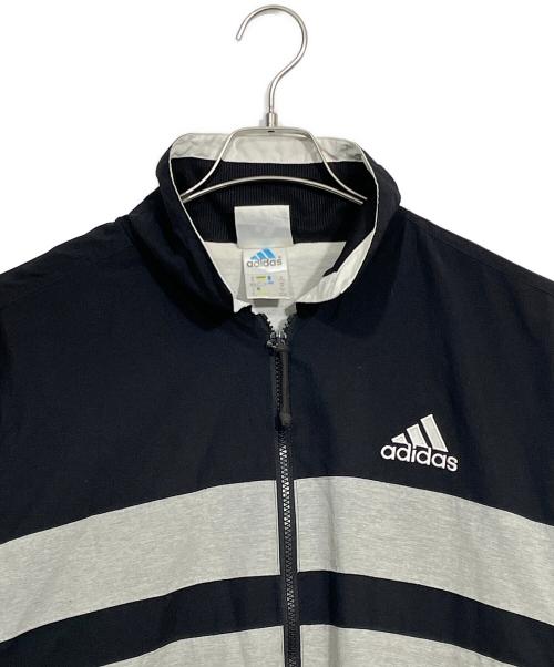 adidas（アディダス）adidas (アディダス) ヴィンテージトラックジャケット ブラック×グレー サイズ:Mの古着・服飾アイテム