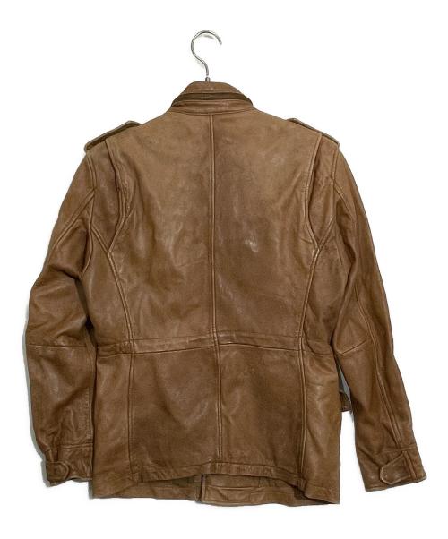 NO BRAND（ノーブランド）NO BRAND (ノーブランド) ラムレザージャケット ブラウン サイズ:Lの古着・服飾アイテム