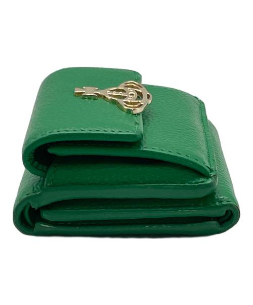 Vivienne Westwood（ヴィヴィアンウエストウッド）Vivienne Westwood (ヴィヴィアンウエストウッド) 3つ折り財布 グリーンの古着・服飾アイテム