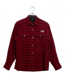 THE NORTH FACE（ザ ノース フェイス）の古着「ブラッシュウッドウールシャツ」｜レッド