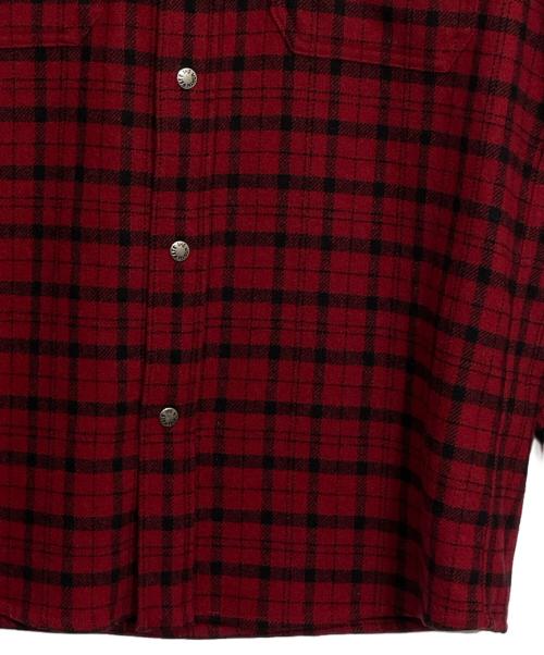 THE NORTH FACE（ザ ノース フェイス）THE NORTH FACE (ザ ノース フェイス) ブラッシュウッドウールシャツ レッド サイズ:Mの古着・服飾アイテム