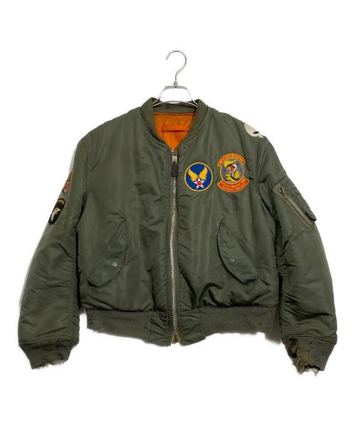 MA-1ジャケット（エムエーワン）MA-1ジャケット (エムエーワン) MA-1ジャケット オリーブ サイズ:Lの古着・服飾アイテム