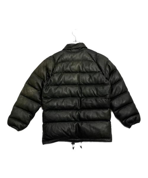 Crescent Down Works（クレセントダウンワークス）Crescent Down Works (クレセントダウンワークス) レザーダウンジャケット ブラック サイズ:Sの古着・服飾アイテム