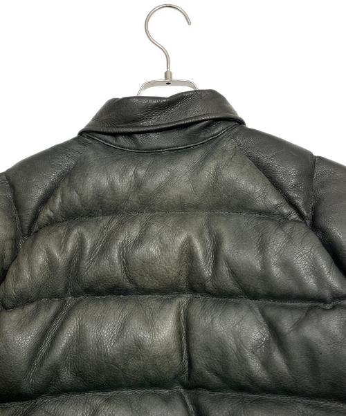 Crescent Down Works（クレセントダウンワークス）Crescent Down Works (クレセントダウンワークス) レザーダウンジャケット ブラック サイズ:Sの古着・服飾アイテム
