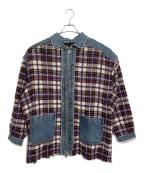DIESELディーゼル）の古着「ブークレデニムジャケット」｜インディゴ×パープル