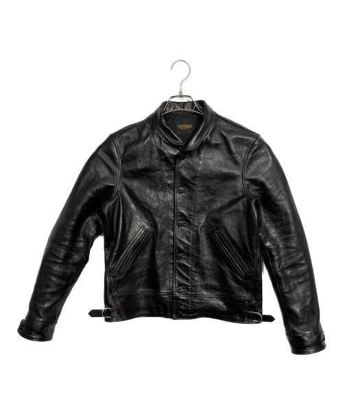 FINECREEK&CO（ファインクリークアンドコー）FINECREEK&CO (ファインクリークアンドコー) レザージャケット ブラック サイズ:36の古着・服飾アイテム