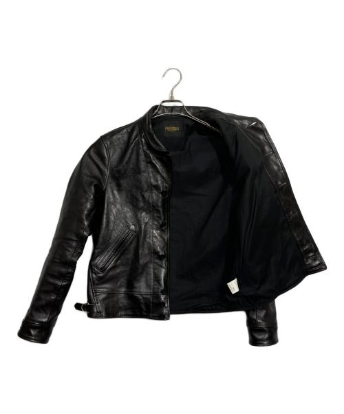 FINECREEK&CO（ファインクリークアンドコー）FINECREEK&CO (ファインクリークアンドコー) レザージャケット ブラック サイズ:36の古着・服飾アイテム